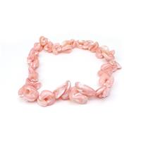 Pink Shell Graduated Fancy Shapes Approx 9x12-16x24mm, 38cm Strand