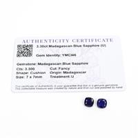 3.3cts Madagascan Blue Sapphire 7x7mm Fancy Pack of 2 (D)