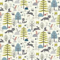 Wildwood Scenic Cream Fabric 0.5m