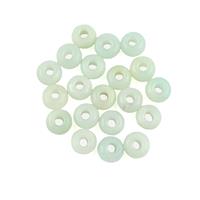 18cts Chinese Amazonite Smooth Rondelles with 2mm Drill Hole, Approx 6mm (20pcs)
