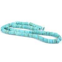 220cts Dyed Light Blue Magnesite Heshi Beads Approx 8x2.5mm, 38cm Strand