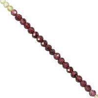 12cts Multi-Colour Gemstone Faceted Round Approx 2mm, 31cm Strand