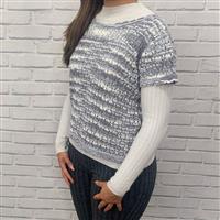 Marriner  White/Grey Short Sleeved Lacy Top Kit