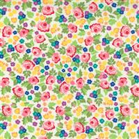 Moda Love Lily Little Buds Floral Packed Floral Violets Roses Multi Sugar Fabric 0.5m