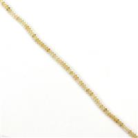 10cts Citrine Faceted Saucers Approx 3x2mm, 38cm Strand