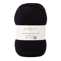 Rowan Black Pure Wool Superwash Aran Yarn 100g