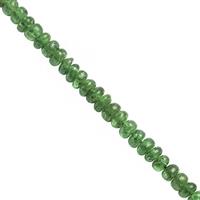 13cts Tsavorite Plain Rondelle Approx 1 to 3mm, 20cm Strand 