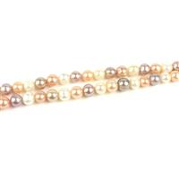 Mixed Natural Colour Freshwater Cultured Pearls Approx 7-8mm, 38cm 