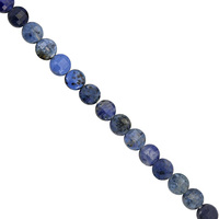 22cts Sodalite Faceted Flat Coin Approx 4mm, 29cm Strand