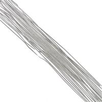12" Silver Plated French Wire Approx 0.70mm (20pcs)