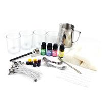Luxury Soy Wax Glass Jar Candle Making Kit - Lavender, Vanilla, Lemon & Rose