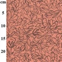 Floral Viscose Linen Print Rose Fabric 0.5m