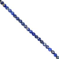 180cts Lapis Lazuli Faceted Rounds Approx 8mm, 38cm Strand