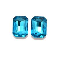 Octagon Crystal Light Blue, Approx. 13x18mm, 2pcs