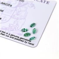 0.9cts Zambian Emerald 5x3mm Oval Pack of 5 (O)
