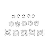Silver Plated Base Metal Spacer Beads (Pack of 1000)