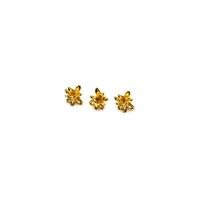 Gold Plated 925 Sterling Silver Pineapple Bail Approx 8x6.7mm (3pcs)