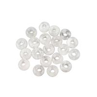 18cts Rose Quartz Smooth Rondelles with 2mm Drill Hole, Approx 6mm (20pcs)