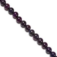 170cts Purple Agate Plain Rounds Approx 8mm, 38cm Strand