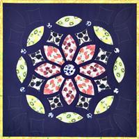 Village Fabrics Stained Glass Rose Windows Fruit Spiral