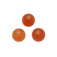 7cts Carnelian Plain Round Approx 8mm (pack of 3)
