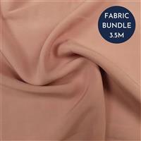 Shelly Challis Blush Pink Viscose Fabric Bundle (3.5m). Get 0.5m Free
