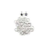 Star Struck - 925 Sterling Silver Gemset Star Charm Approx 12x10mm Inc.  Tanzanite & Grandidierite Faceted Round & Sterling Silver Jump rings
