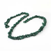470cts Malachite Small Chips Approx 3x1 - 7x4mm, 60" Strand