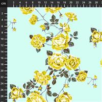 Anna Maria Horner Love Always Yellow Rose Stem Fabric 0.5m