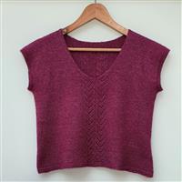Woolly Chic Raspberry Kielder Top Knitting Kit