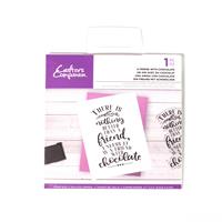 CC - Clear Acrylic Stamp - A friend with chocolate - 1PC