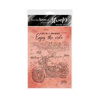 NEW - For the Love of Stamps - Motorbike Adventure A6 Stamp Set