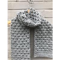 Adventures in Crafting Grey In Vogue Scarf Crochet Kit. Save 20%