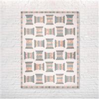 Amber Makes The Quilt Block Collection - Light Grey Thread Spool Quilt Kit: Instructions, Fabric (3.5m) & 10 FQs