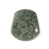 109cts Type A Oil Green Jadeite Carved Lucky Animal Pendant, Approx 45x50mm, 1pcs