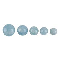 20cts Aquamarine Round Cabochons Approx 8 to14mm (Set 5Pcs) 
