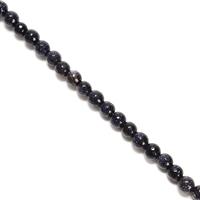  Blue Goldstone Faceted Rounds Approx 6mm, 38cm Strand