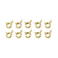 Gold Plated 925 Sterling Silver Bolt Ring Clasp - 6mm (10pcs/pk)