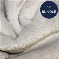 Silver Supersoft Fleece Fabric Bundle (5m)