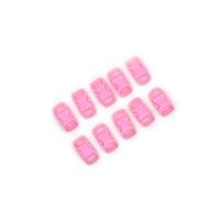 Light Pink Plastic Buckle, 11/14mm 10 pcs