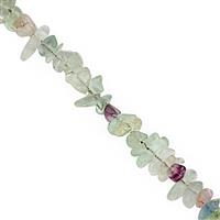 490cts Fluorite Bead Nugget Approx 4x2 to 7x3mm, 250cm Strand