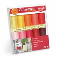 Gütermann Sew-All Thread Set Assorted Colours Pack1 10 x 100m