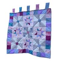 Blues & Purples Country Garden Wall Hanging Kit: Instructions, FQ Pack (8pcs) & Fabric (1.5m)