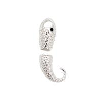 Silver Plated Base Metal Snakes Head/ Tail Clasp
