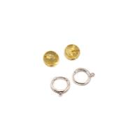 Sterling Silver Hoop Earrings With Baltic Lemon Amber Rounds Approx. 12mm (1 Pair)