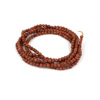 115cts Golden Goldstone Plain Round Approx 4mm, 1Meter Strand
