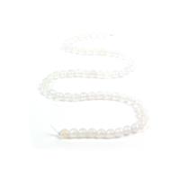 90cts White Onyx Faceted Rounds Approx 6mm, 35cm Strand