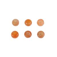 6cts Type A  Red Jadeite Rondelles Approx 3x5mm, 6pcs