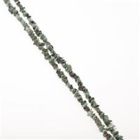 220cts Sakota Emerald Small Chips Approx 2x4 to 5x9mm, 32-34" Strand