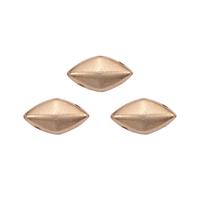 Rose Gold Plated Base Metal Bobbi Beads, Approx 6x12mm (15pcs)